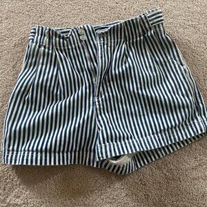 Urban Outfitters High Waisted Striped Shorts Size W27